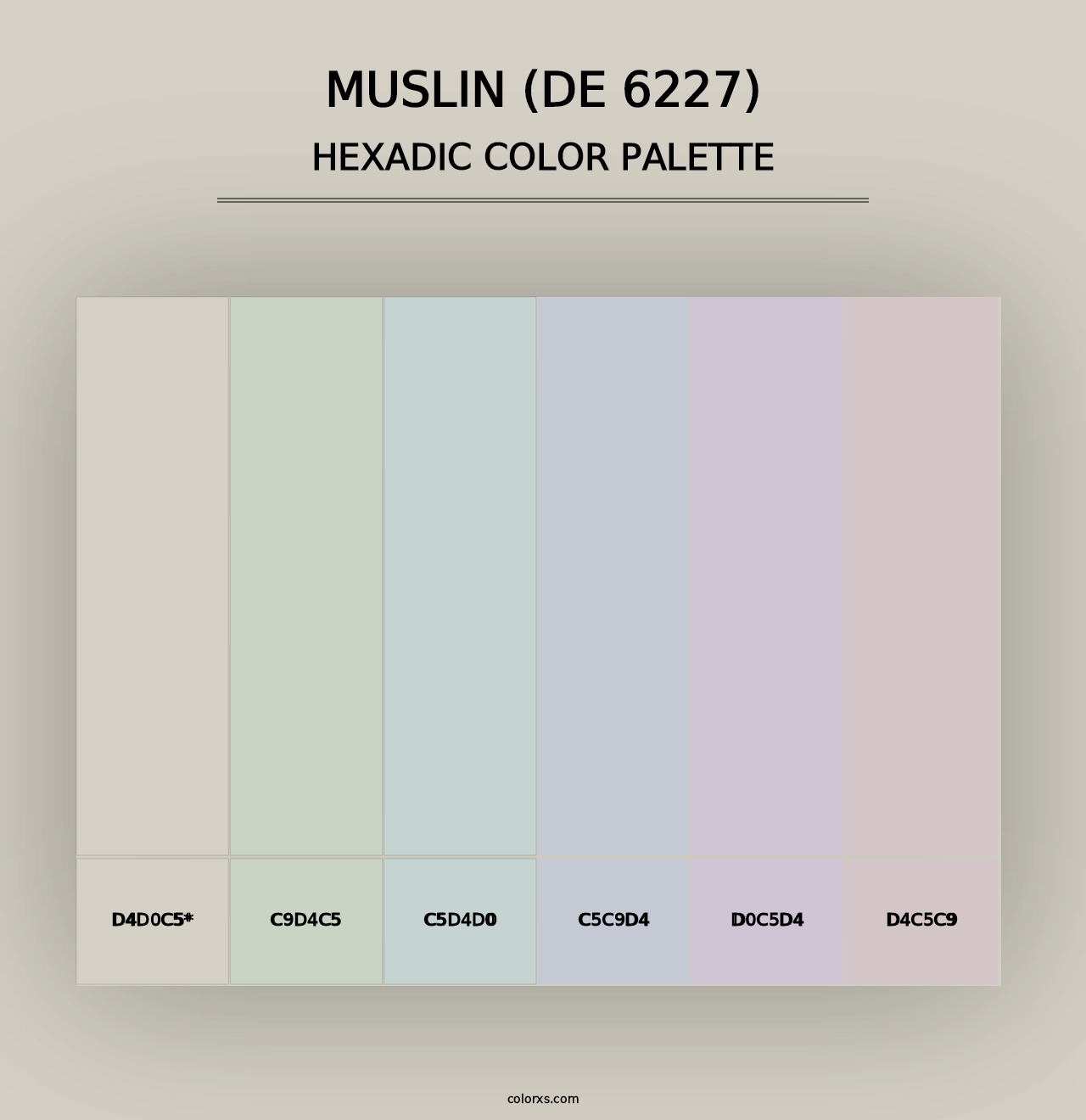 Muslin (DE 6227) - Hexadic Color Palette