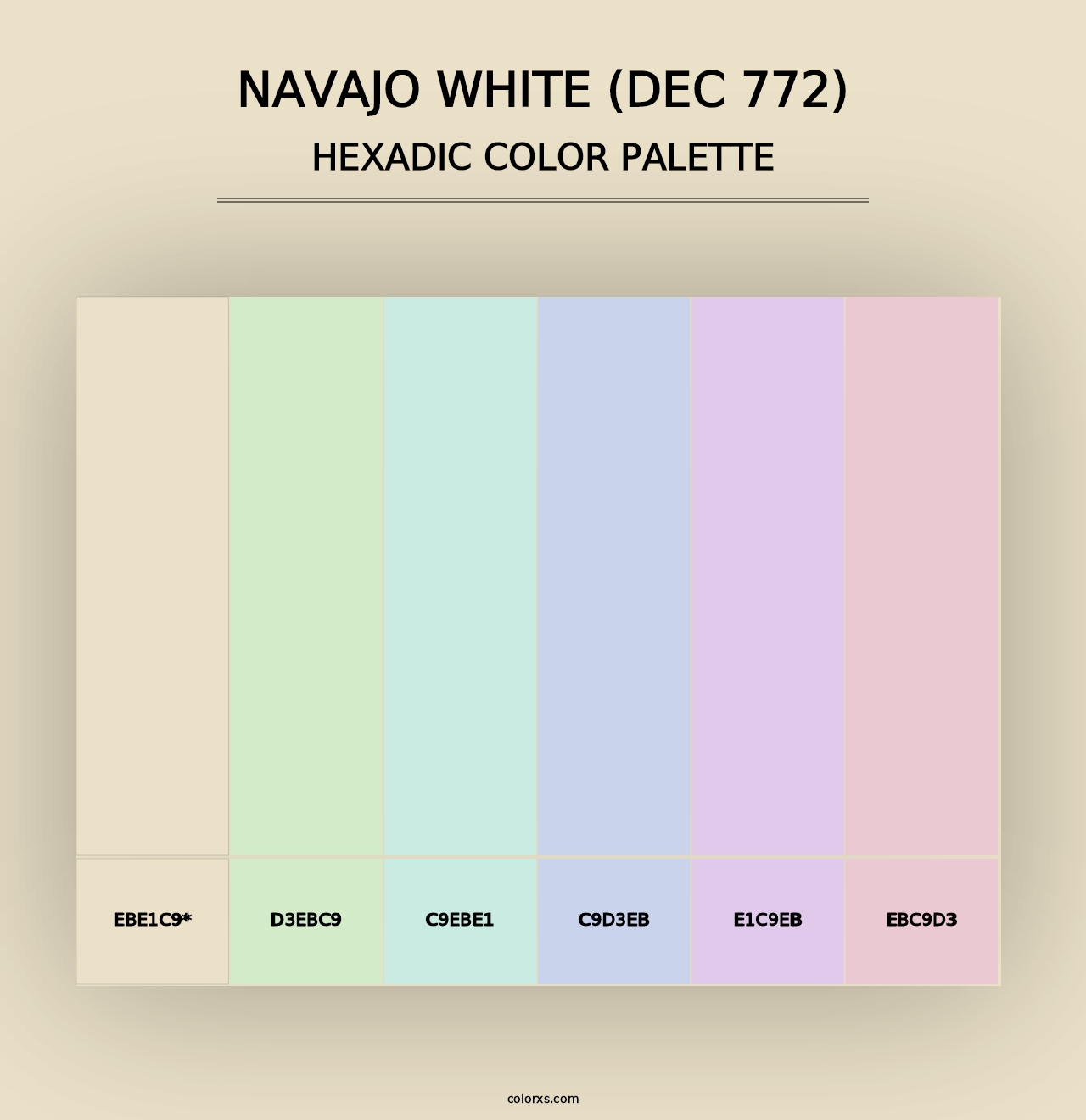 Navajo White (DEC 772) - Hexadic Color Palette