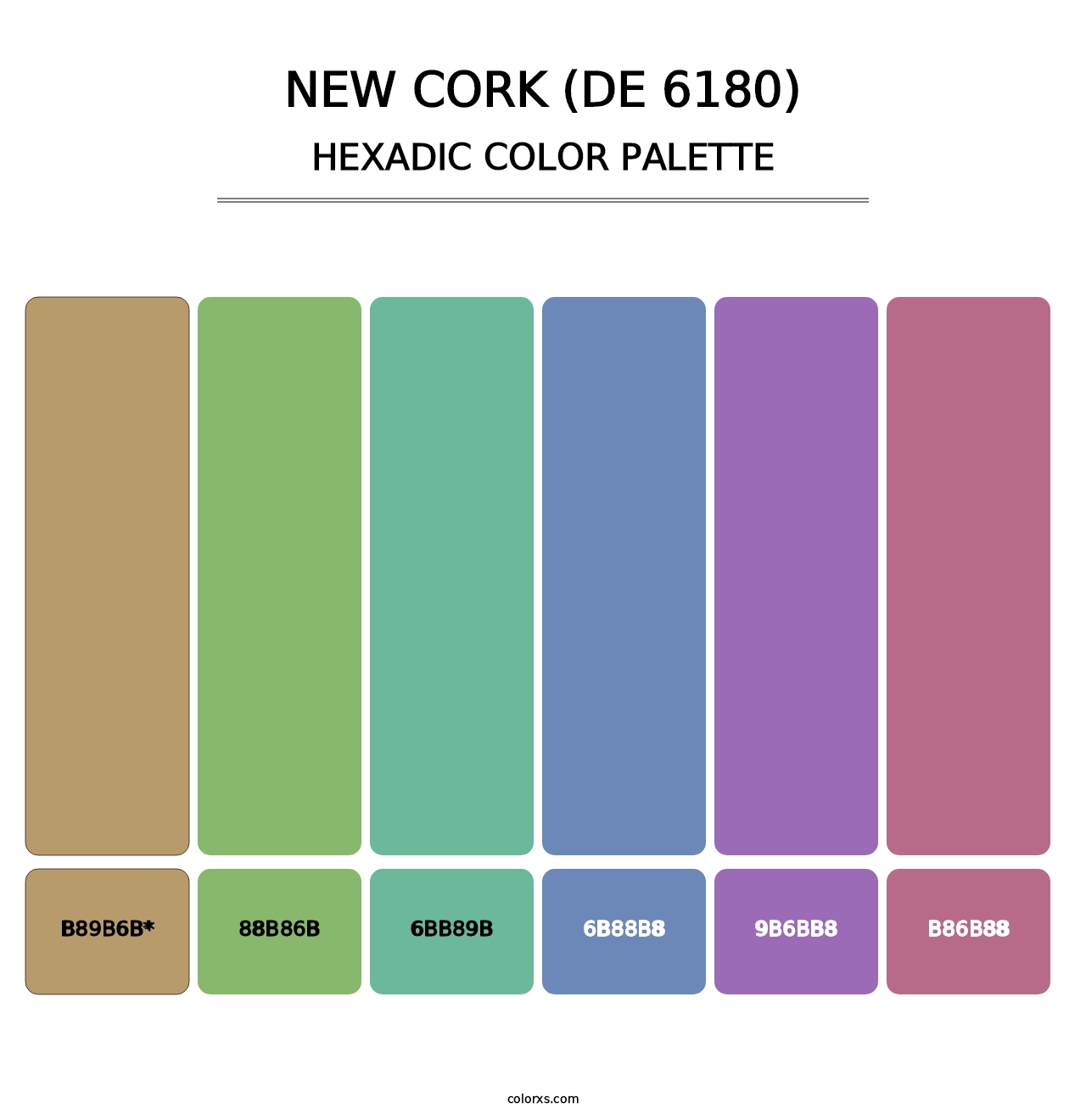 New Cork (DE 6180) - Hexadic Color Palette