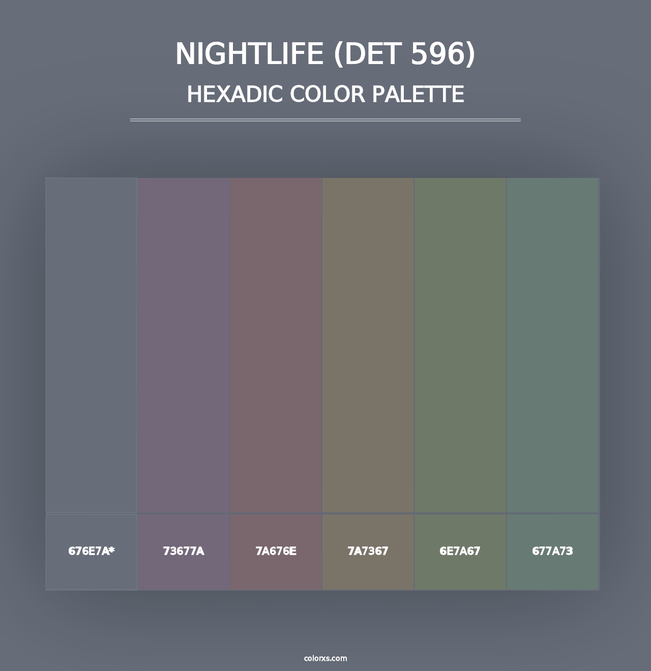 Nightlife (DET 596) - Hexadic Color Palette