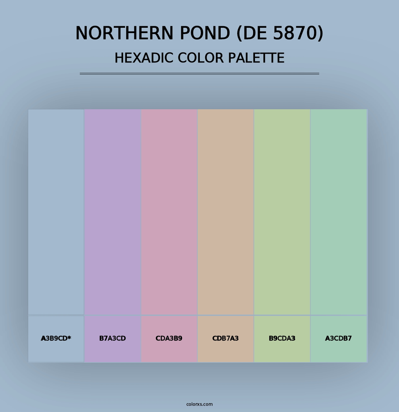 Northern Pond (DE 5870) - Hexadic Color Palette