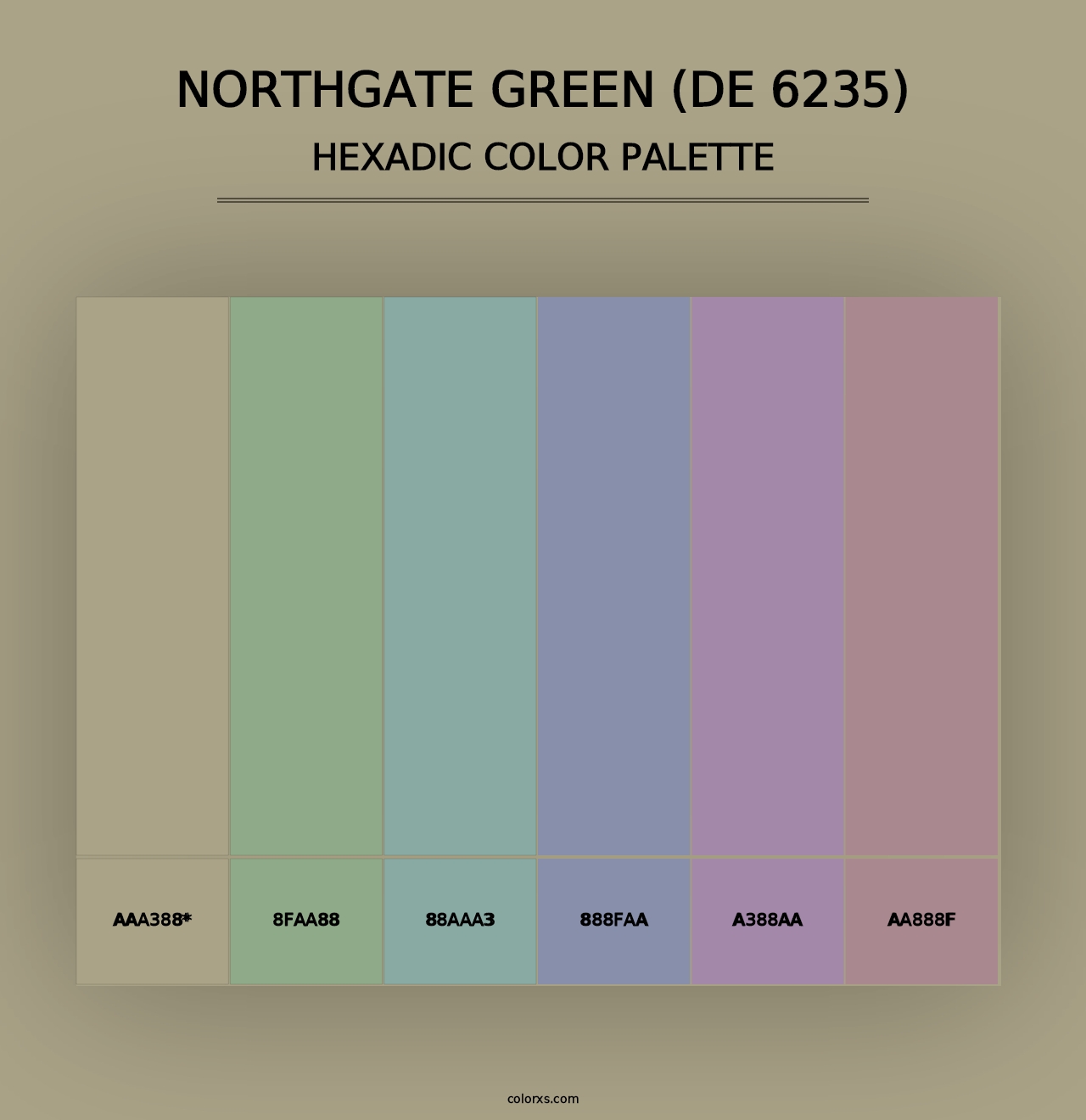 Northgate Green (DE 6235) - Hexadic Color Palette