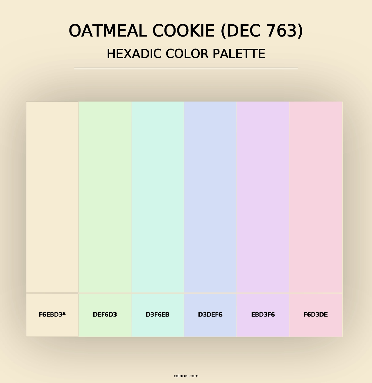 Oatmeal Cookie (DEC 763) - Hexadic Color Palette