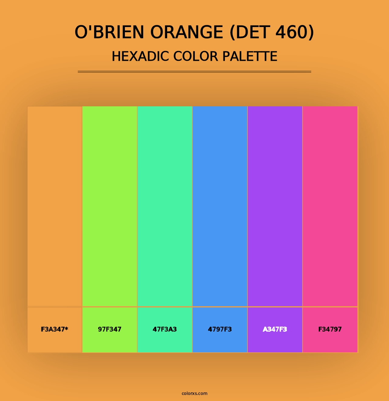 O'Brien Orange (DET 460) - Hexadic Color Palette