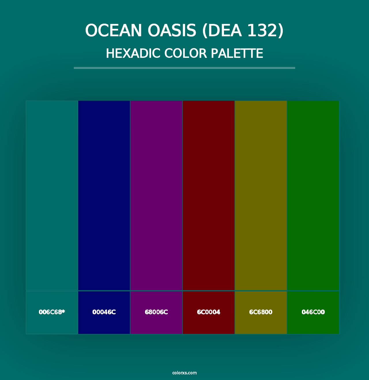 Ocean Oasis (DEA 132) - Hexadic Color Palette