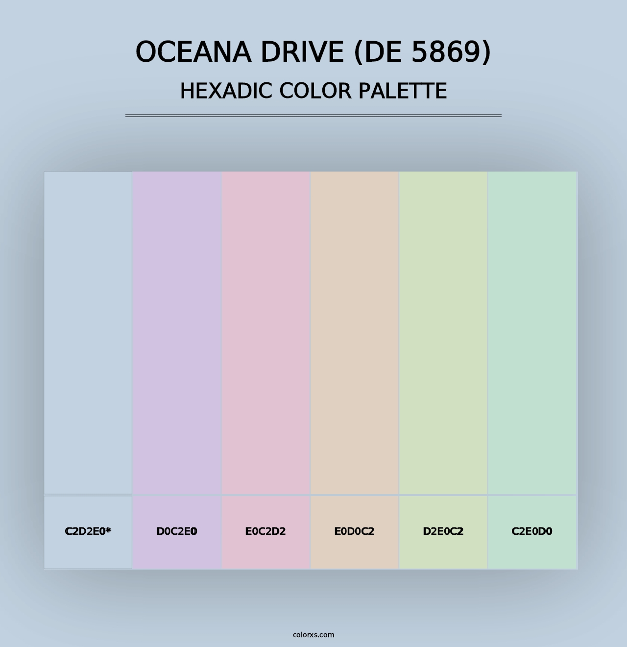 Oceana Drive (DE 5869) - Hexadic Color Palette