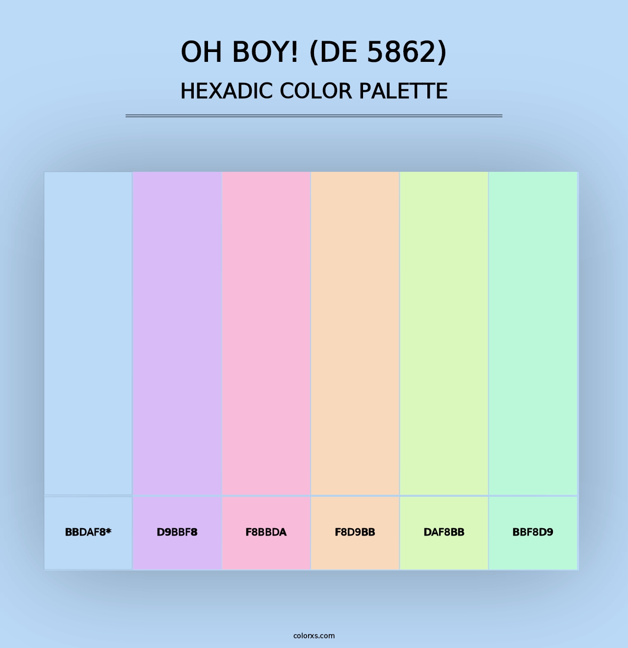 Oh Boy! (DE 5862) - Hexadic Color Palette