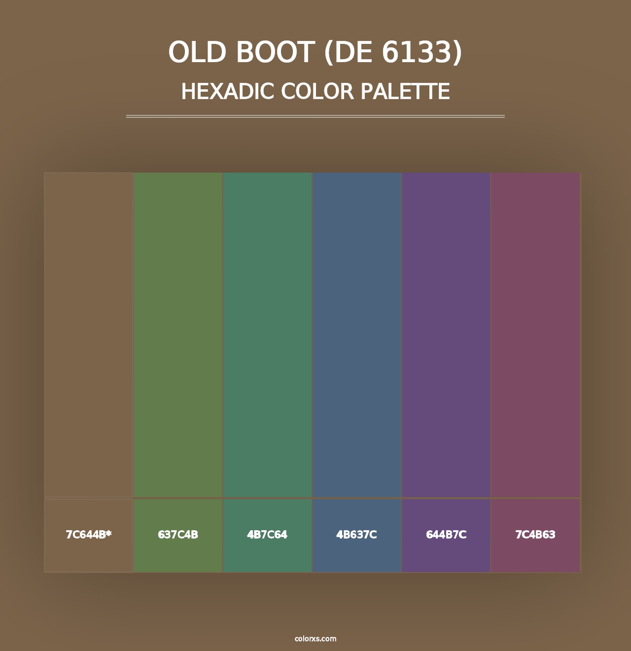 Old Boot (DE 6133) - Hexadic Color Palette