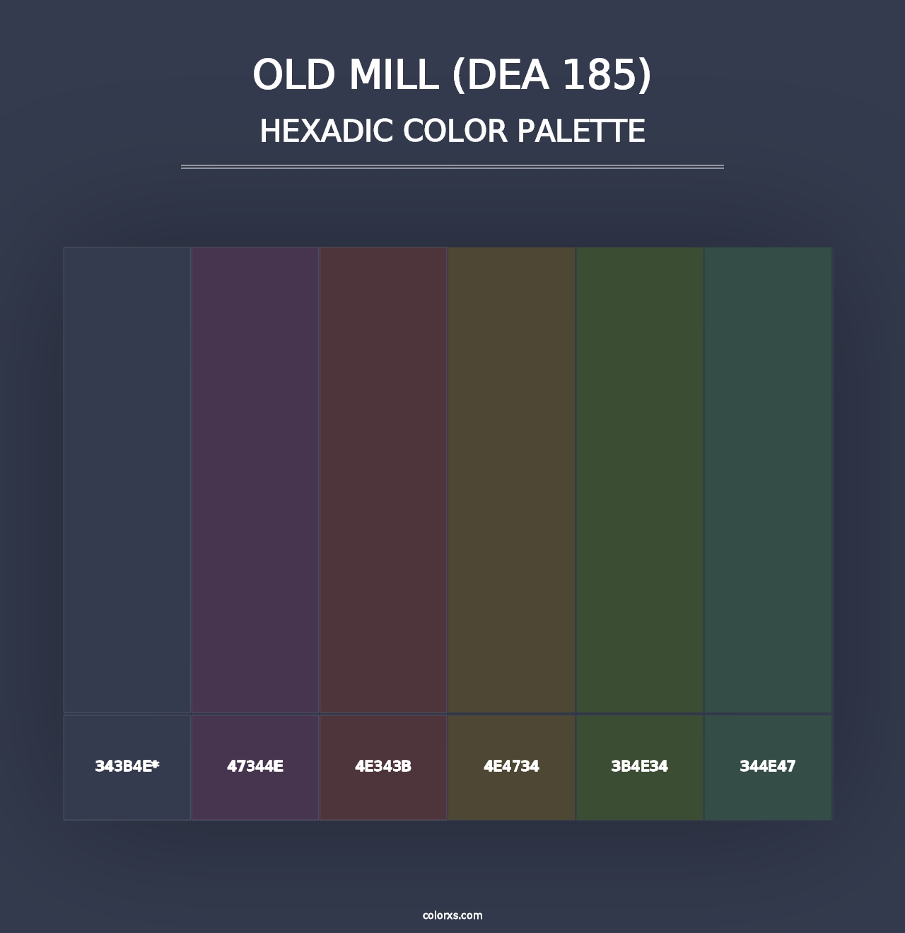 Old Mill (DEA 185) - Hexadic Color Palette