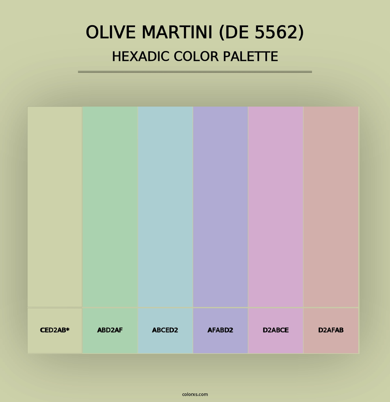 Olive Martini (DE 5562) - Hexadic Color Palette