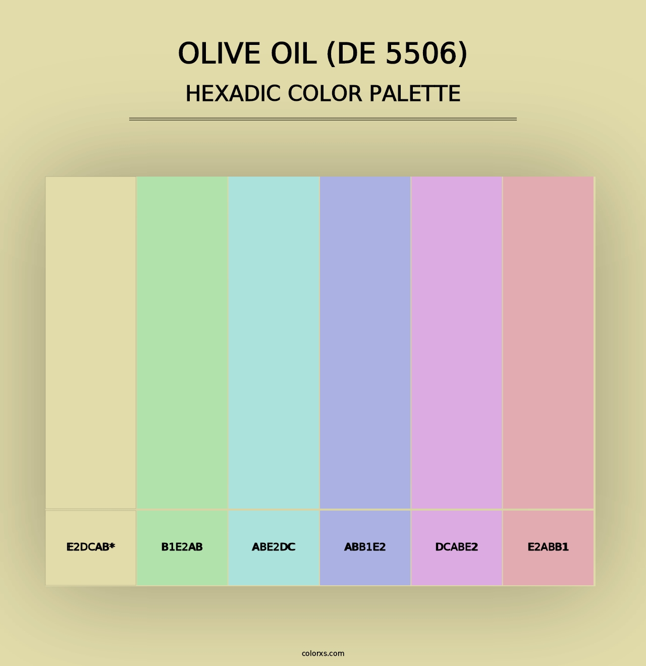 Olive Oil (DE 5506) - Hexadic Color Palette