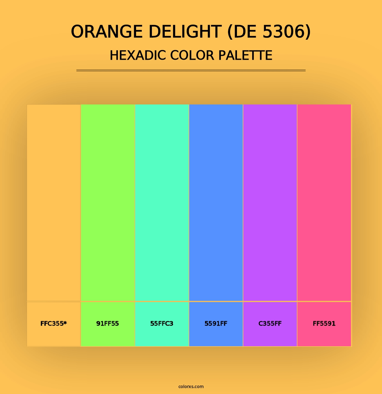 Orange Delight (DE 5306) - Hexadic Color Palette