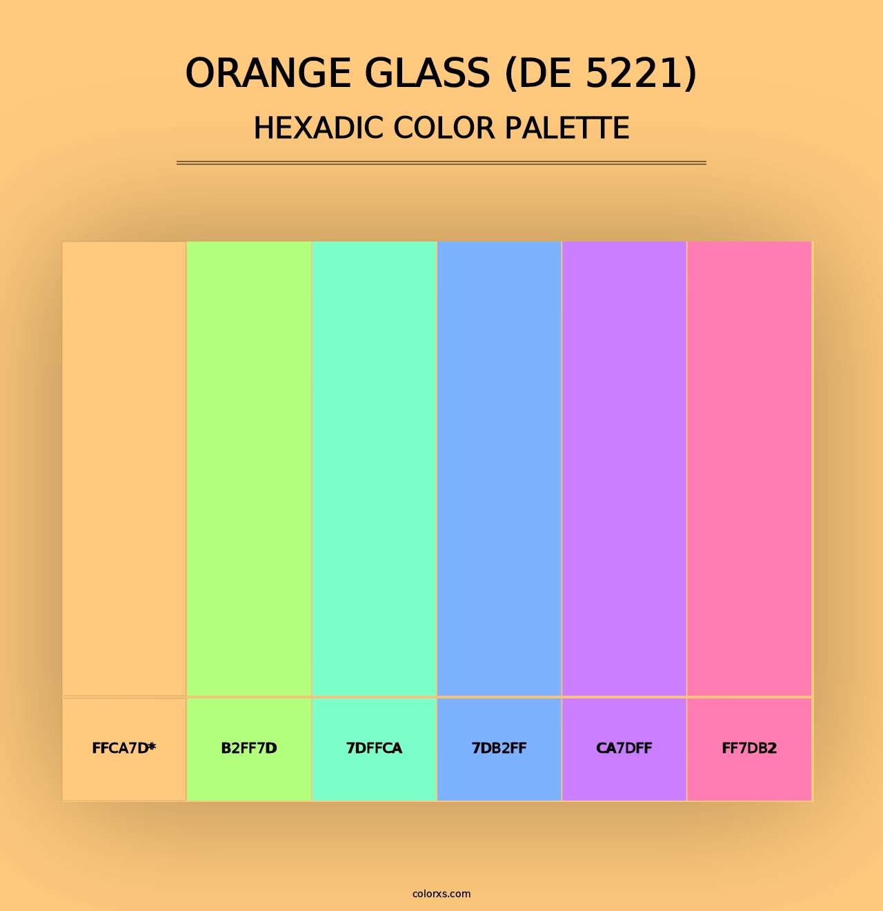 Orange Glass (DE 5221) - Hexadic Color Palette