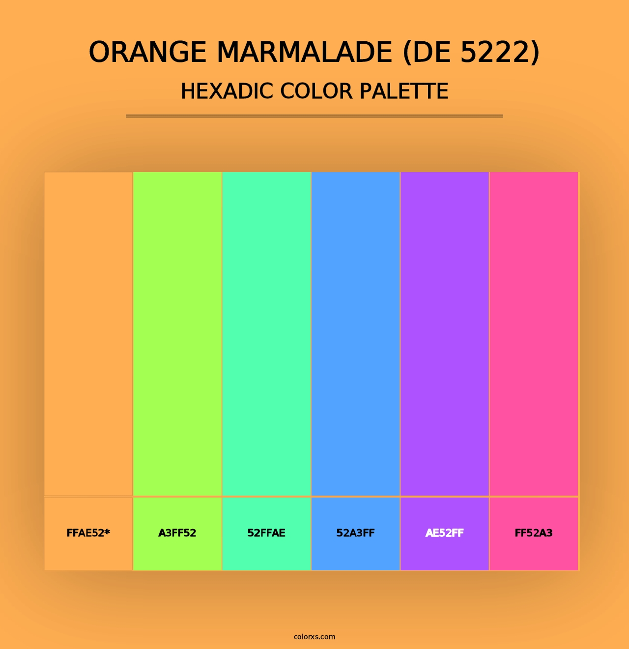 Orange Marmalade (DE 5222) - Hexadic Color Palette