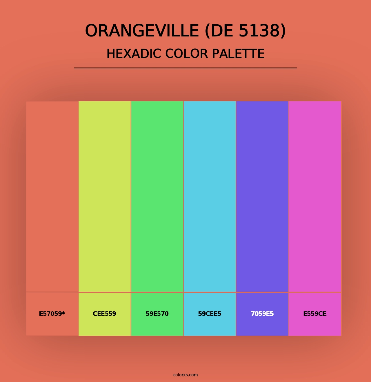 Orangeville (DE 5138) - Hexadic Color Palette