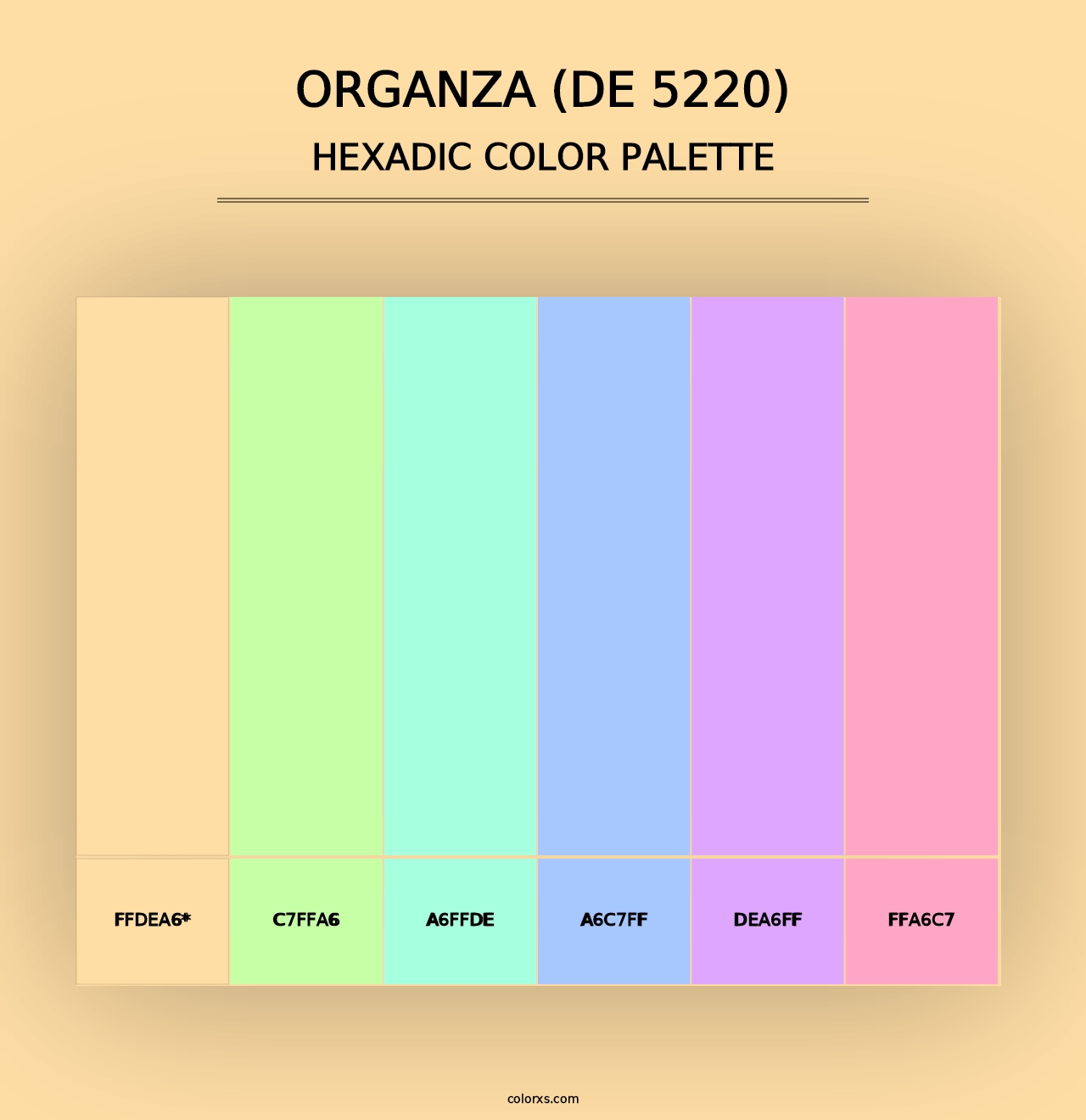 Organza (DE 5220) - Hexadic Color Palette