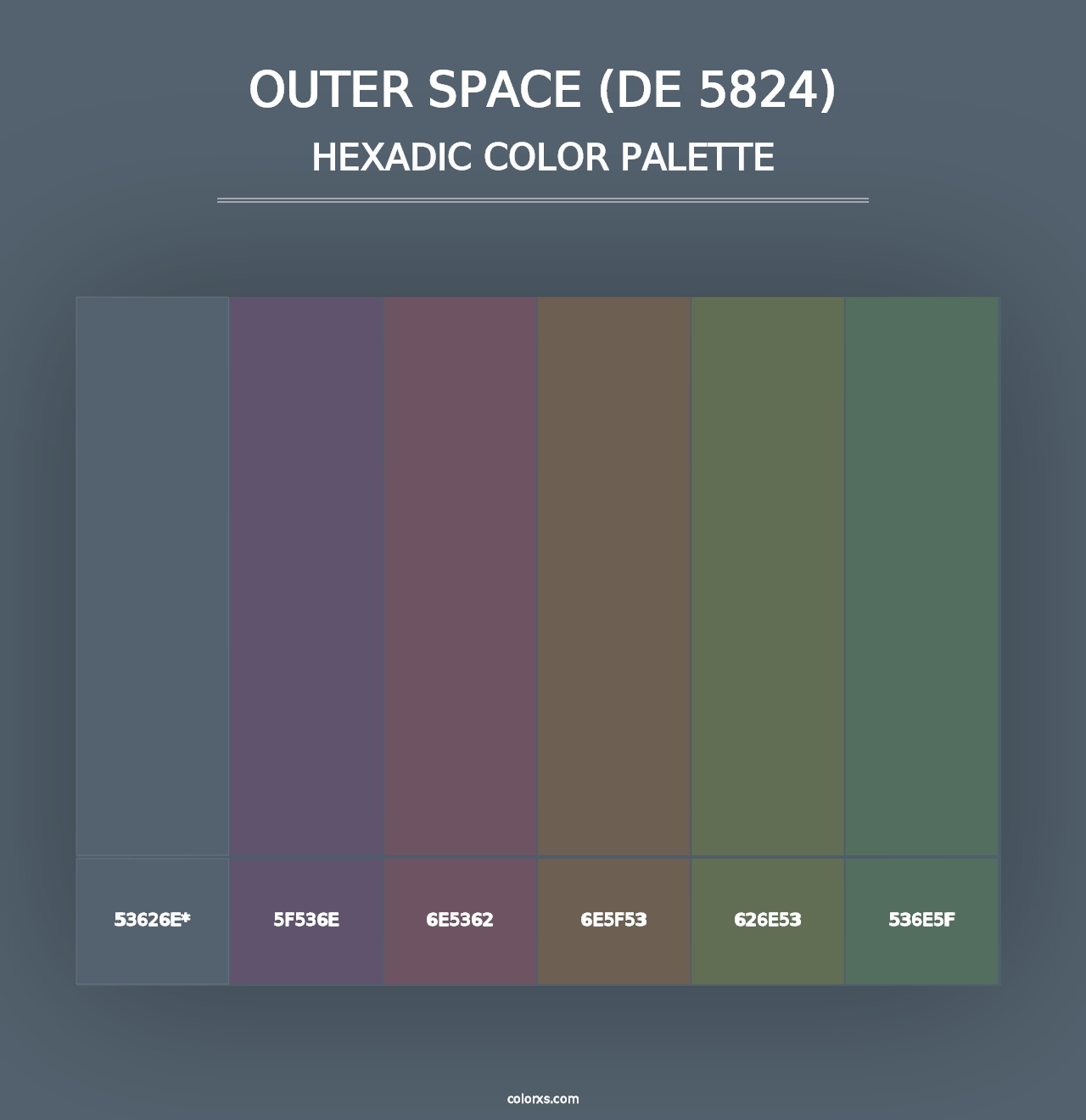 Outer Space (DE 5824) - Hexadic Color Palette