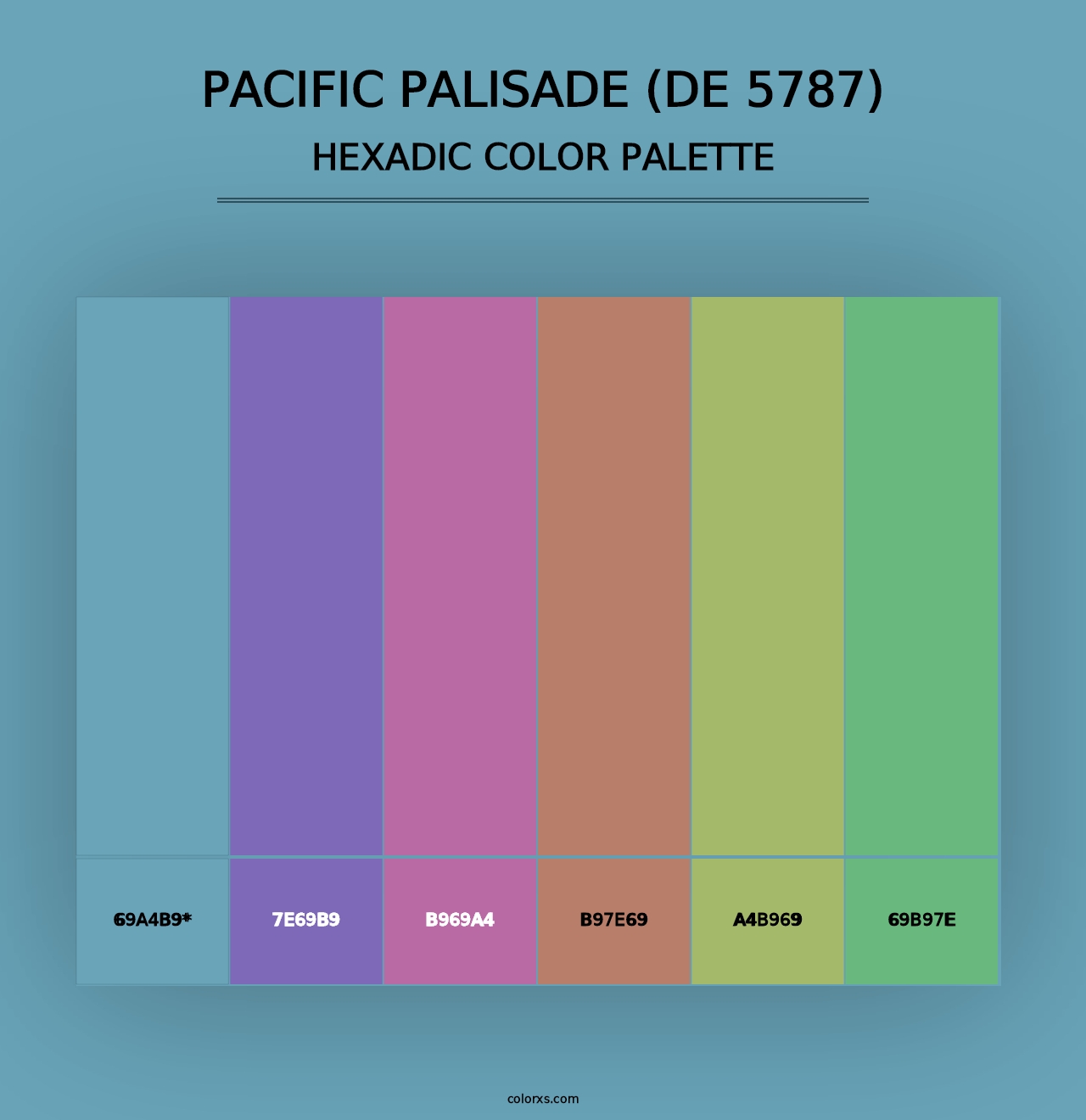 Pacific Palisade (DE 5787) - Hexadic Color Palette