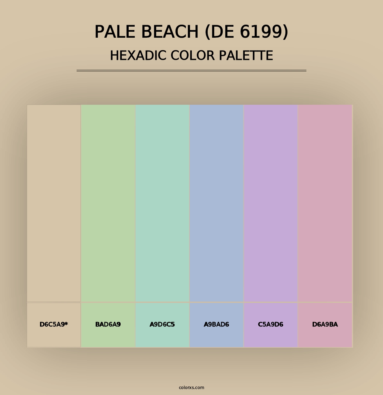 Pale Beach (DE 6199) - Hexadic Color Palette