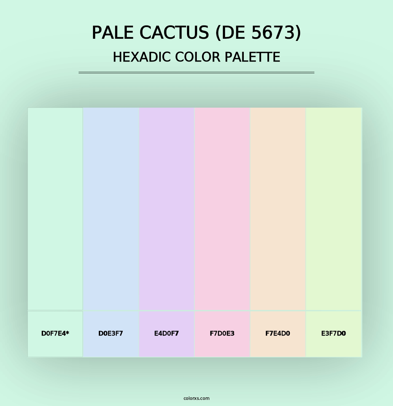 Pale Cactus (DE 5673) - Hexadic Color Palette