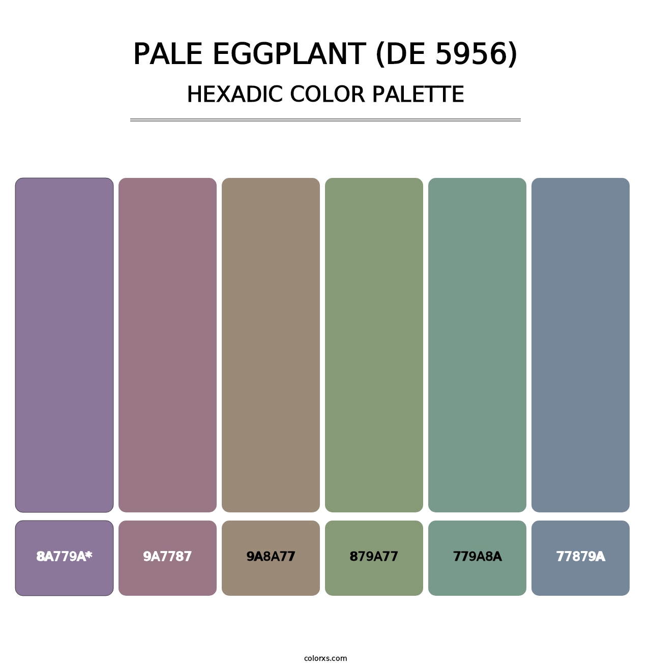 Pale Eggplant (DE 5956) - Hexadic Color Palette