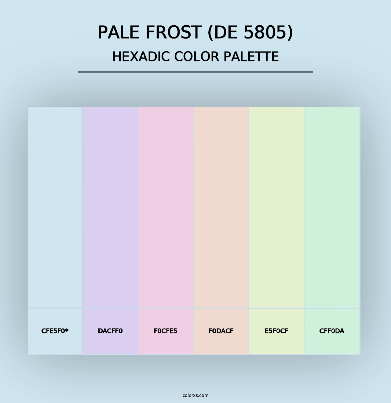 Pale Frost (DE 5805) - Hexadic Color Palette