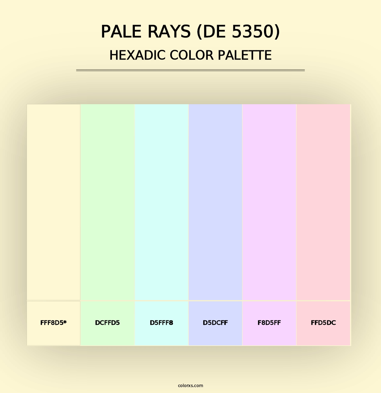 Pale Rays (DE 5350) - Hexadic Color Palette