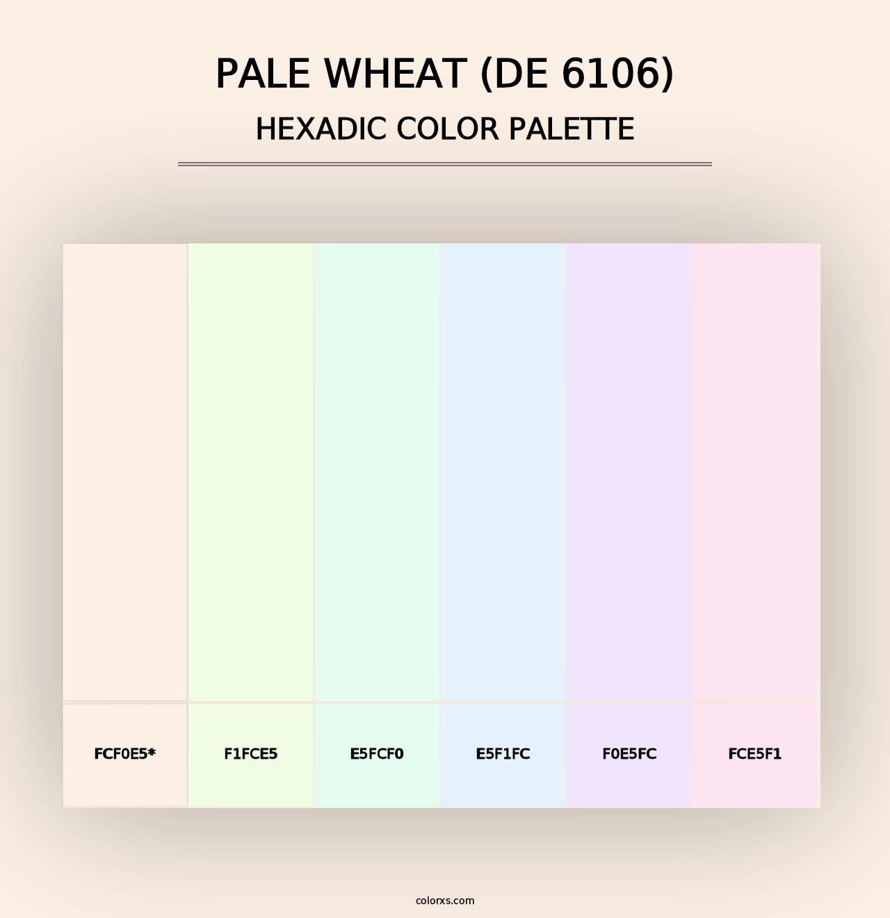 Pale Wheat (DE 6106) - Hexadic Color Palette