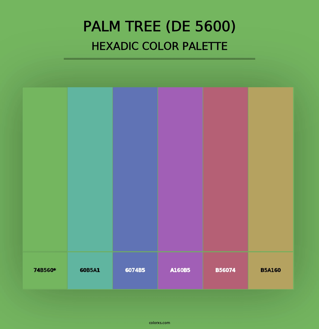 Palm Tree (DE 5600) - Hexadic Color Palette