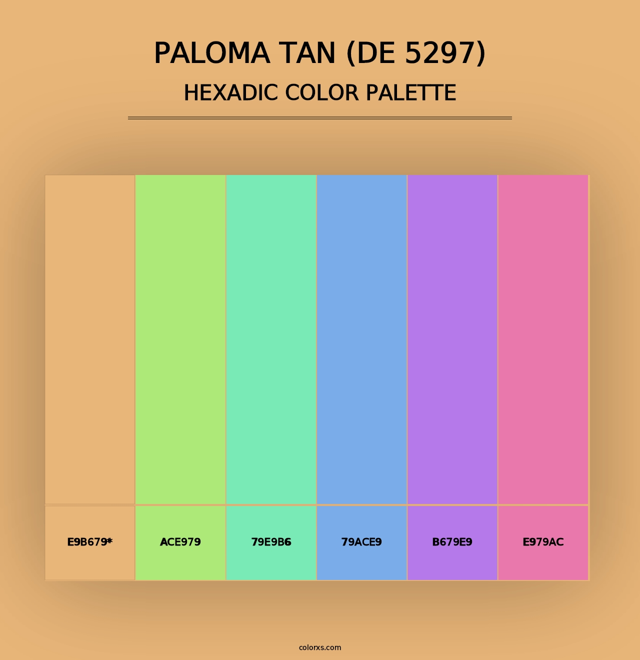 Paloma Tan (DE 5297) - Hexadic Color Palette