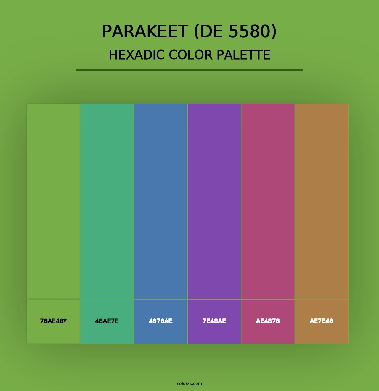 Parakeet (DE 5580) - Hexadic Color Palette