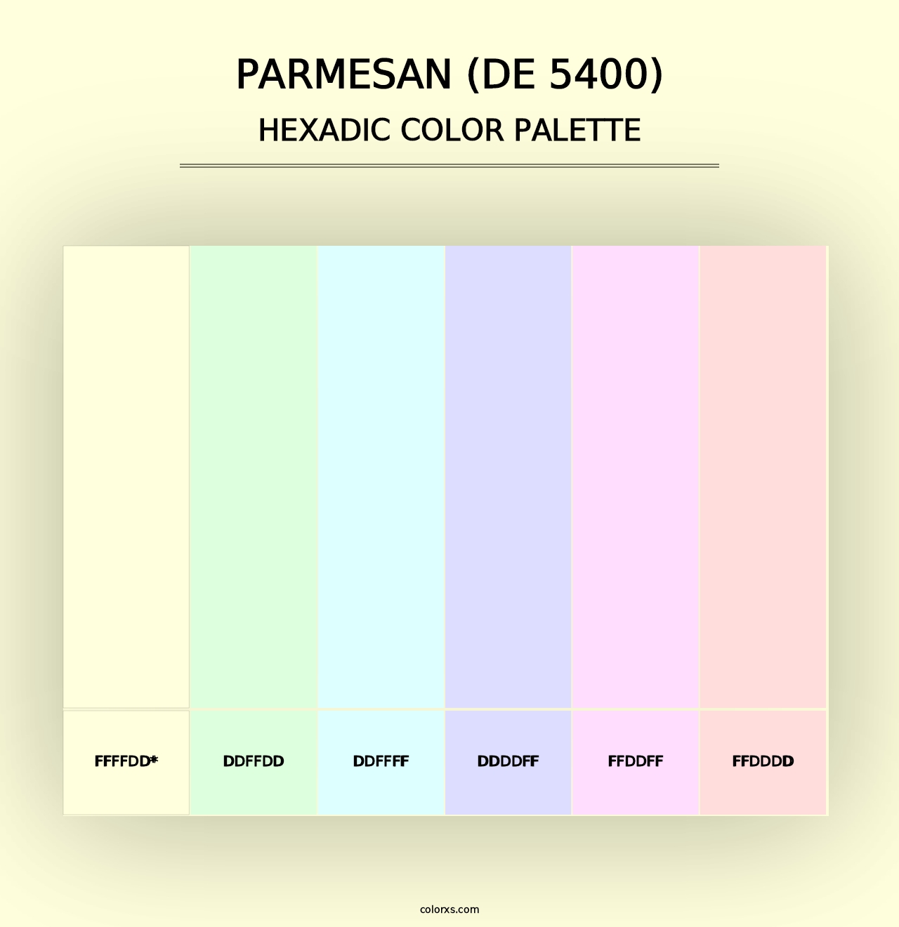 Parmesan (DE 5400) - Hexadic Color Palette