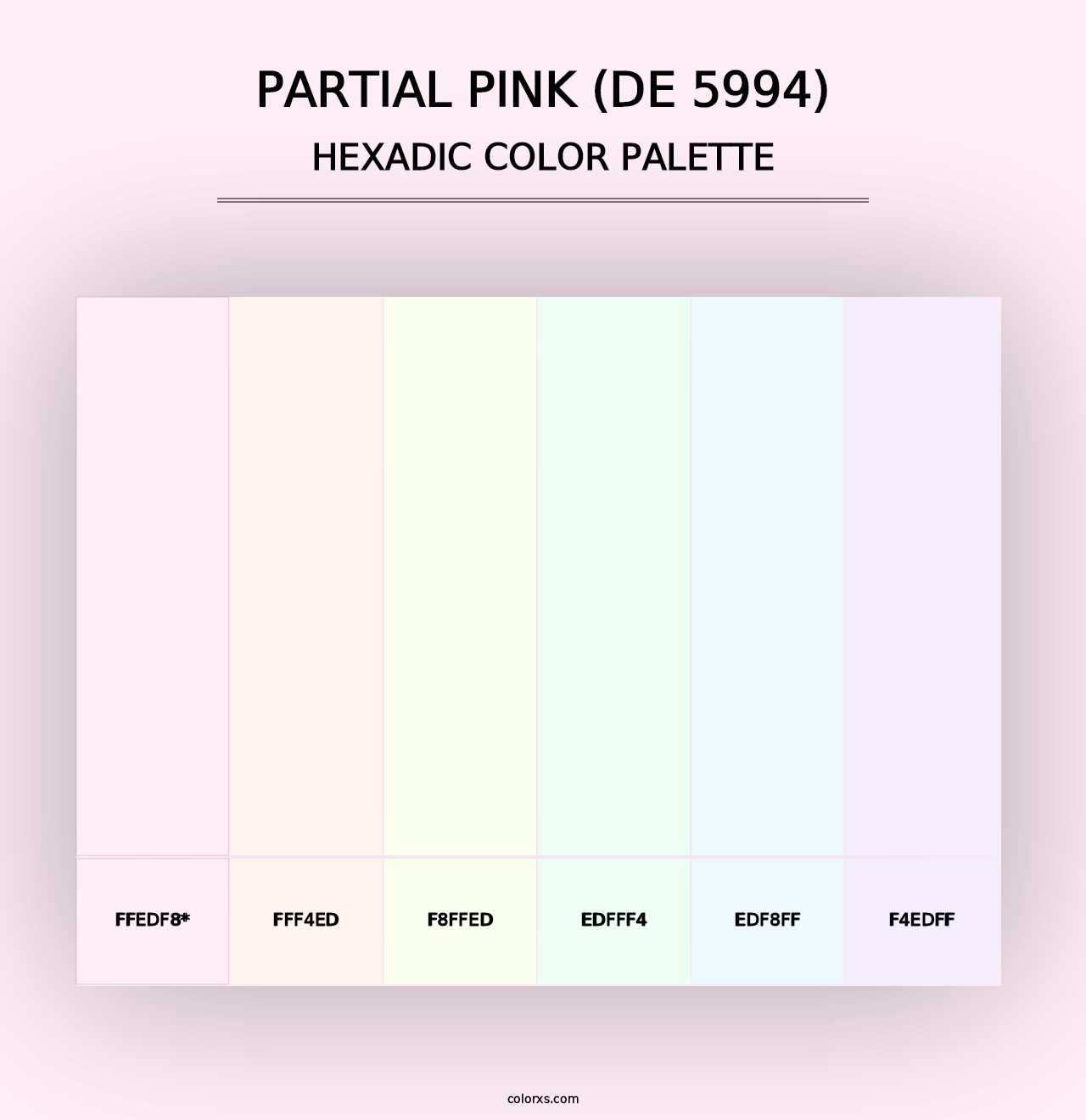 Partial Pink (DE 5994) - Hexadic Color Palette