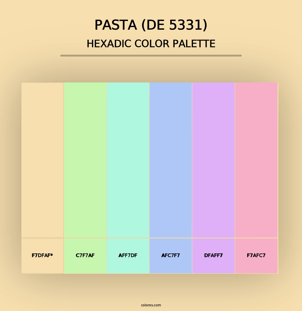 Pasta (DE 5331) - Hexadic Color Palette