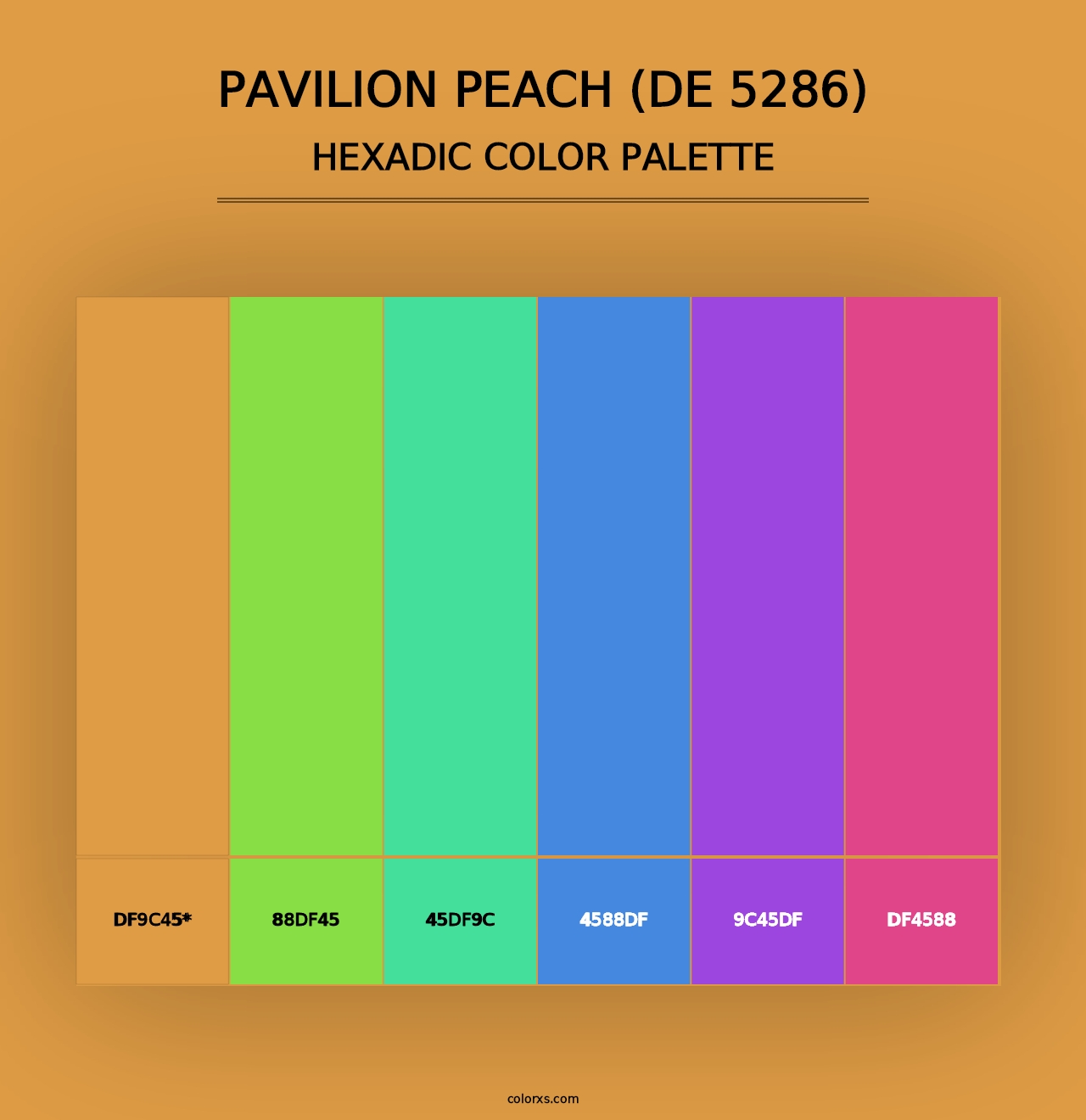 Pavilion Peach (DE 5286) - Hexadic Color Palette