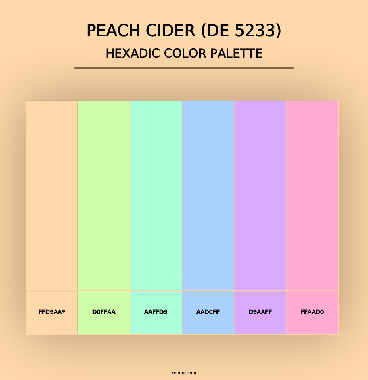 Peach Cider (DE 5233) - Hexadic Color Palette