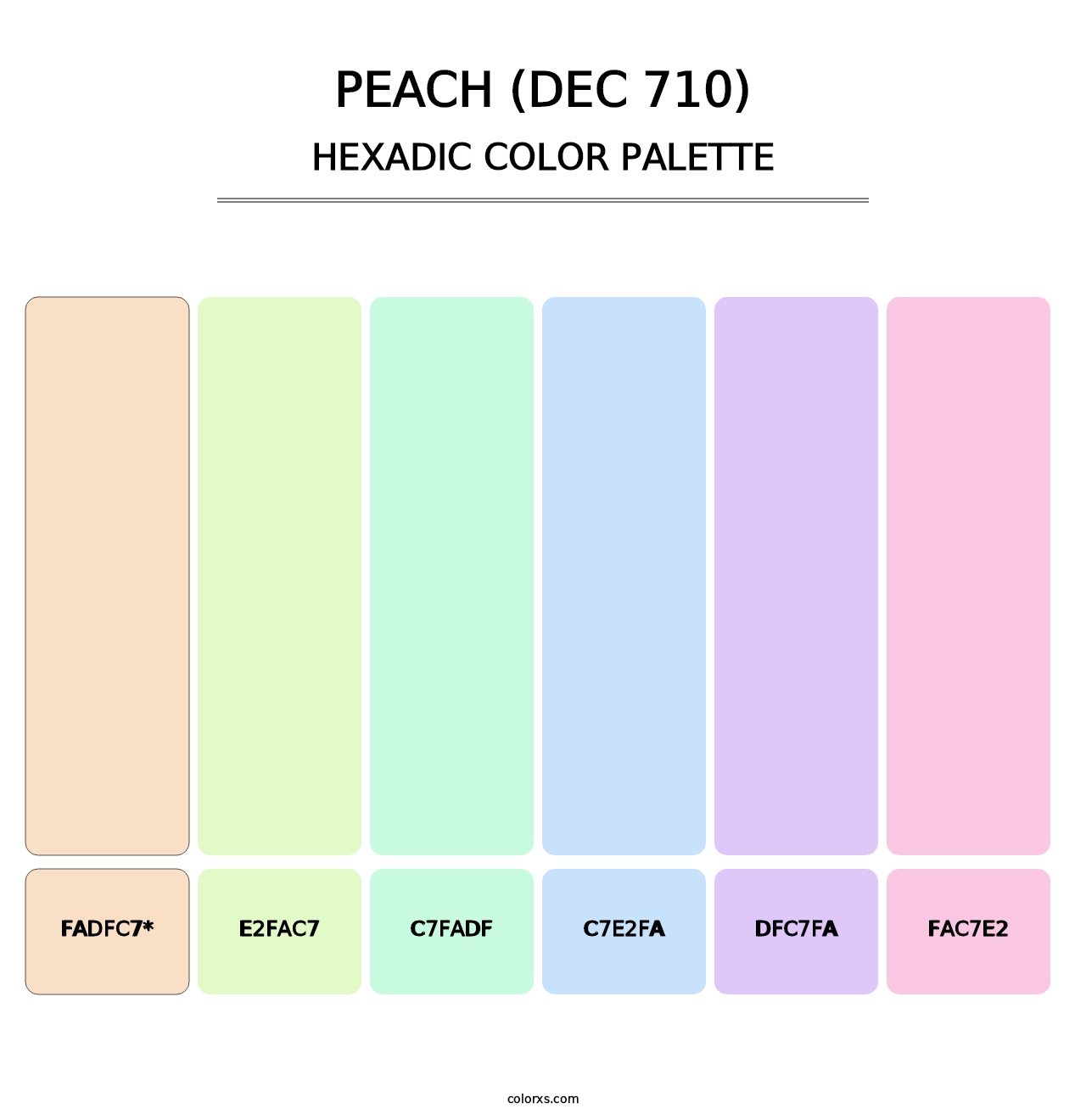 Peach (DEC 710) - Hexadic Color Palette