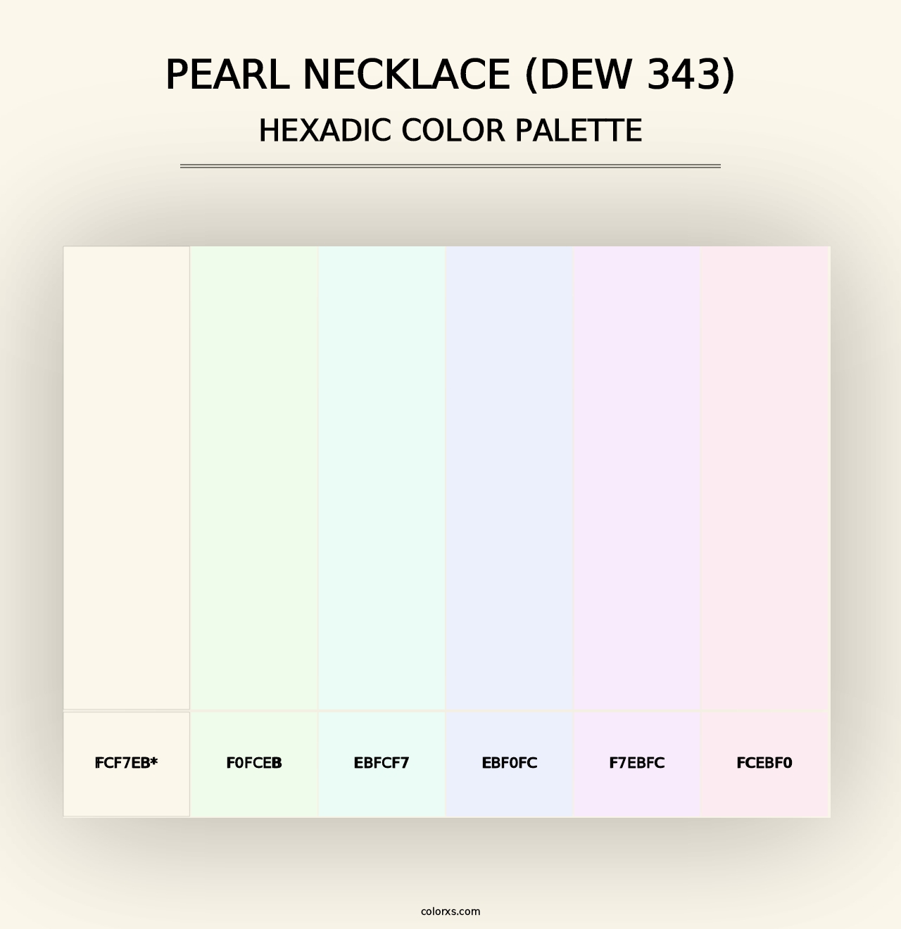 Pearl Necklace (DEW 343) - Hexadic Color Palette