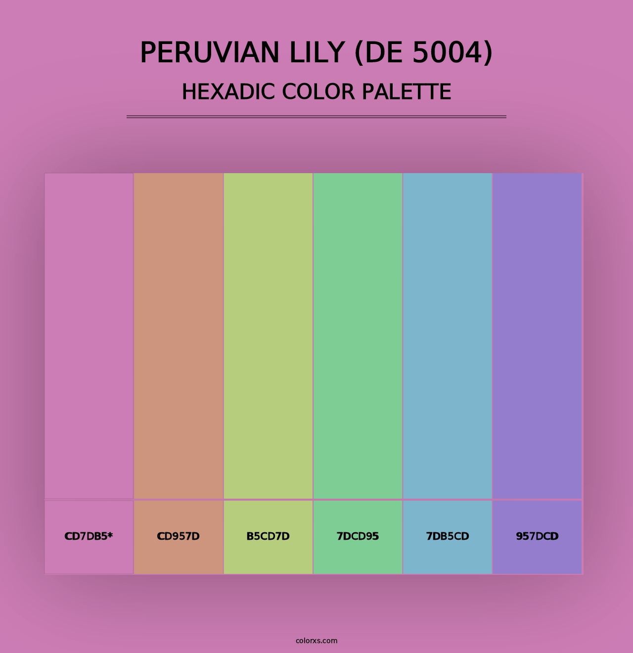 Peruvian Lily (DE 5004) - Hexadic Color Palette