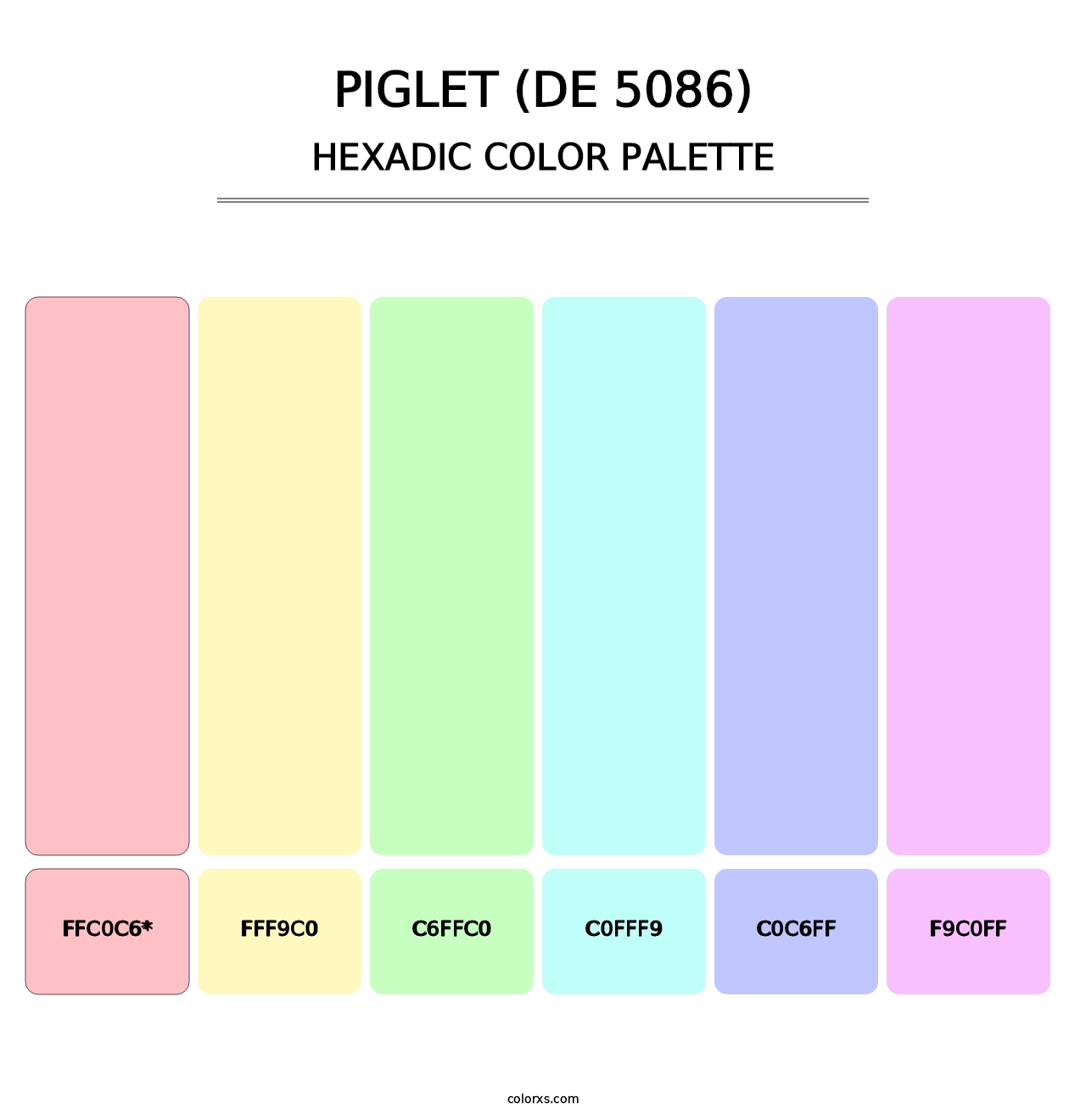 Piglet (DE 5086) - Hexadic Color Palette