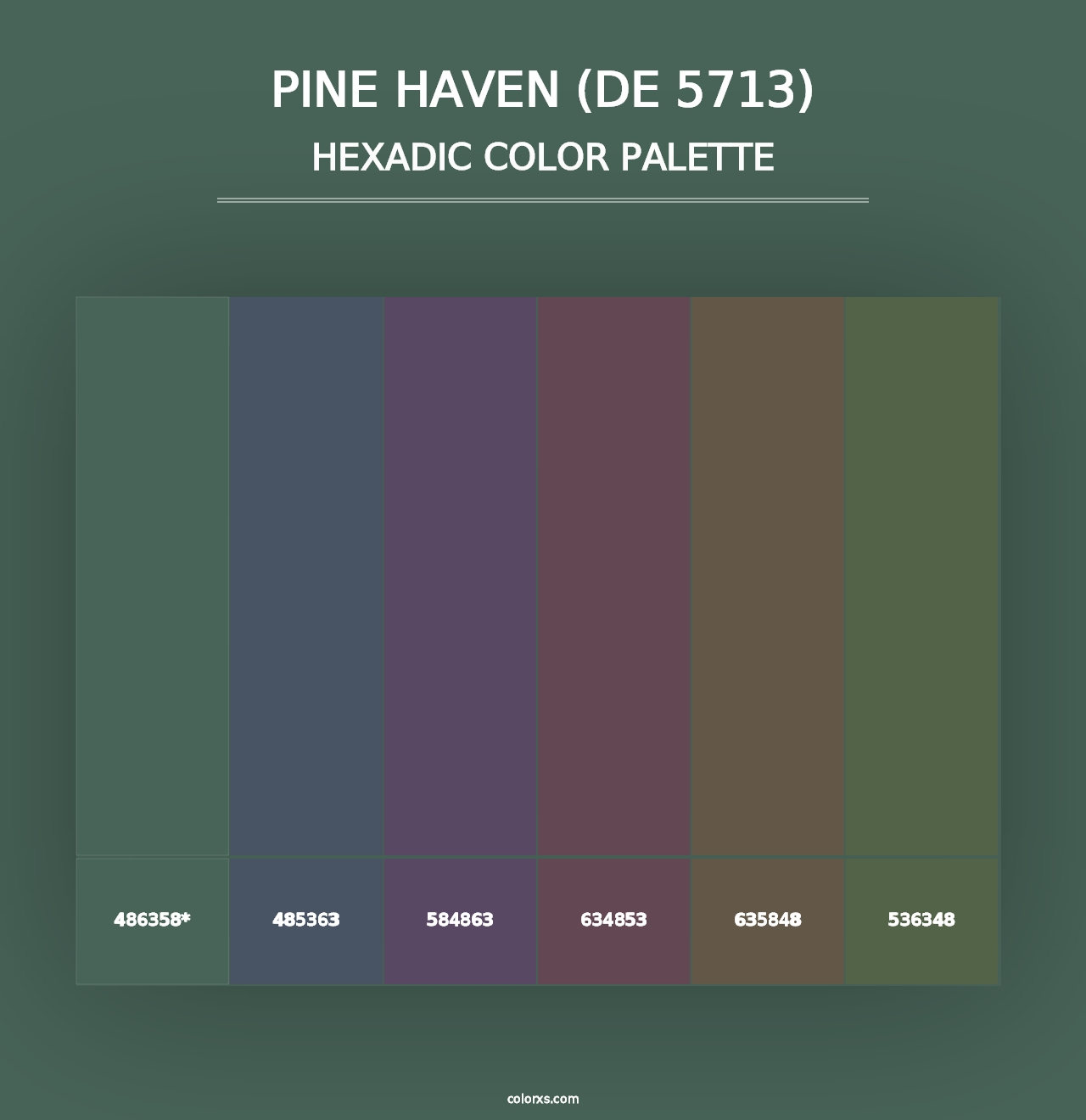 Pine Haven (DE 5713) - Hexadic Color Palette