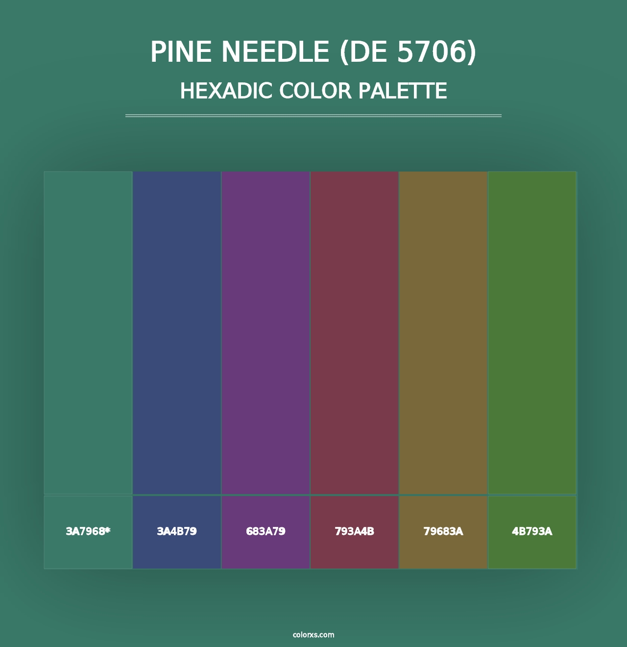 Pine Needle (DE 5706) - Hexadic Color Palette