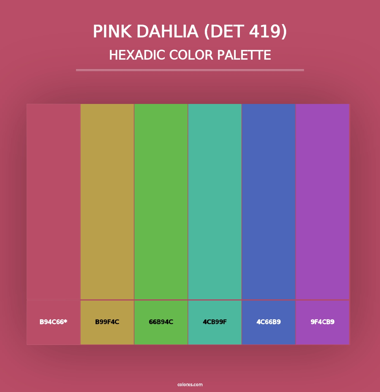 Pink Dahlia (DET 419) - Hexadic Color Palette