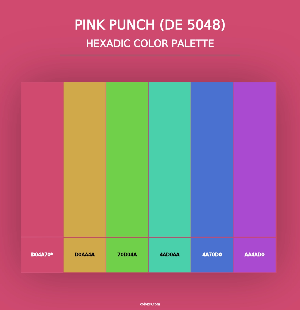 Pink Punch (DE 5048) - Hexadic Color Palette