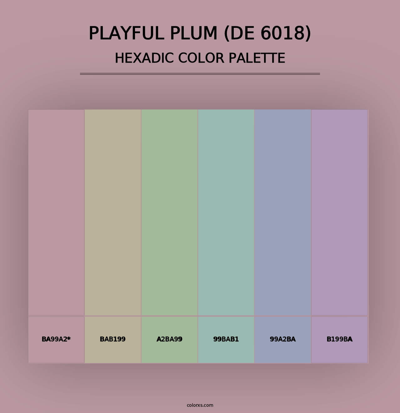 Playful Plum (DE 6018) - Hexadic Color Palette