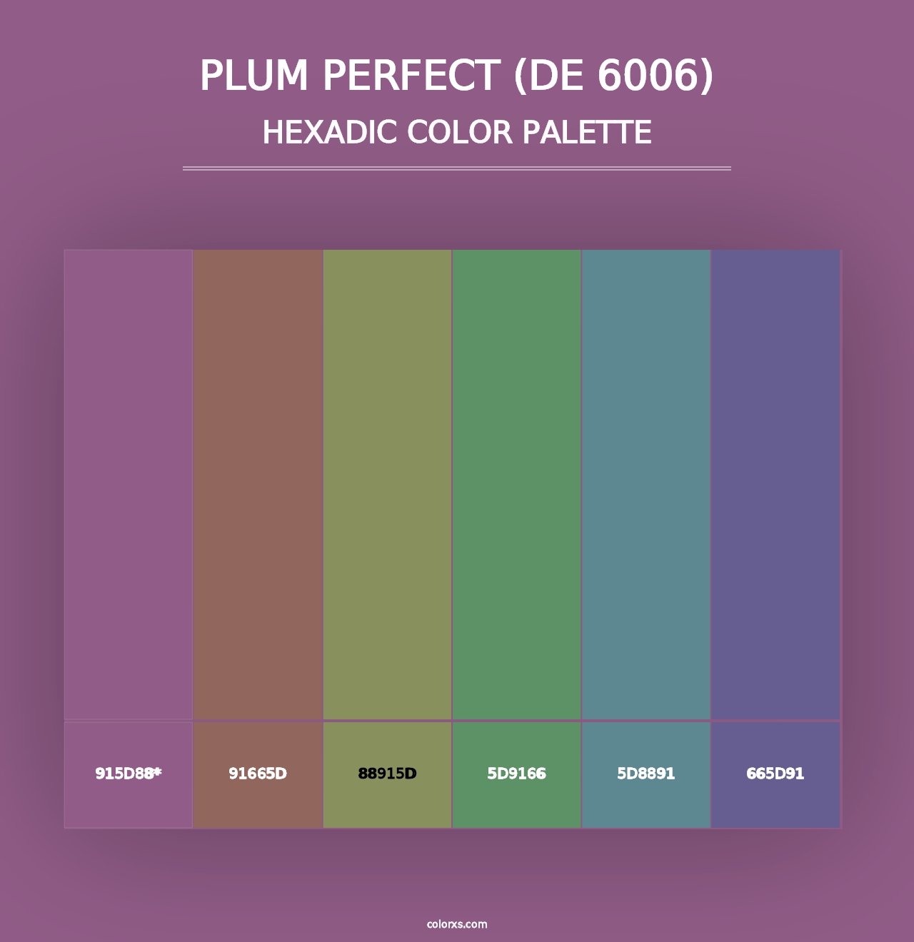 Plum Perfect (DE 6006) - Hexadic Color Palette