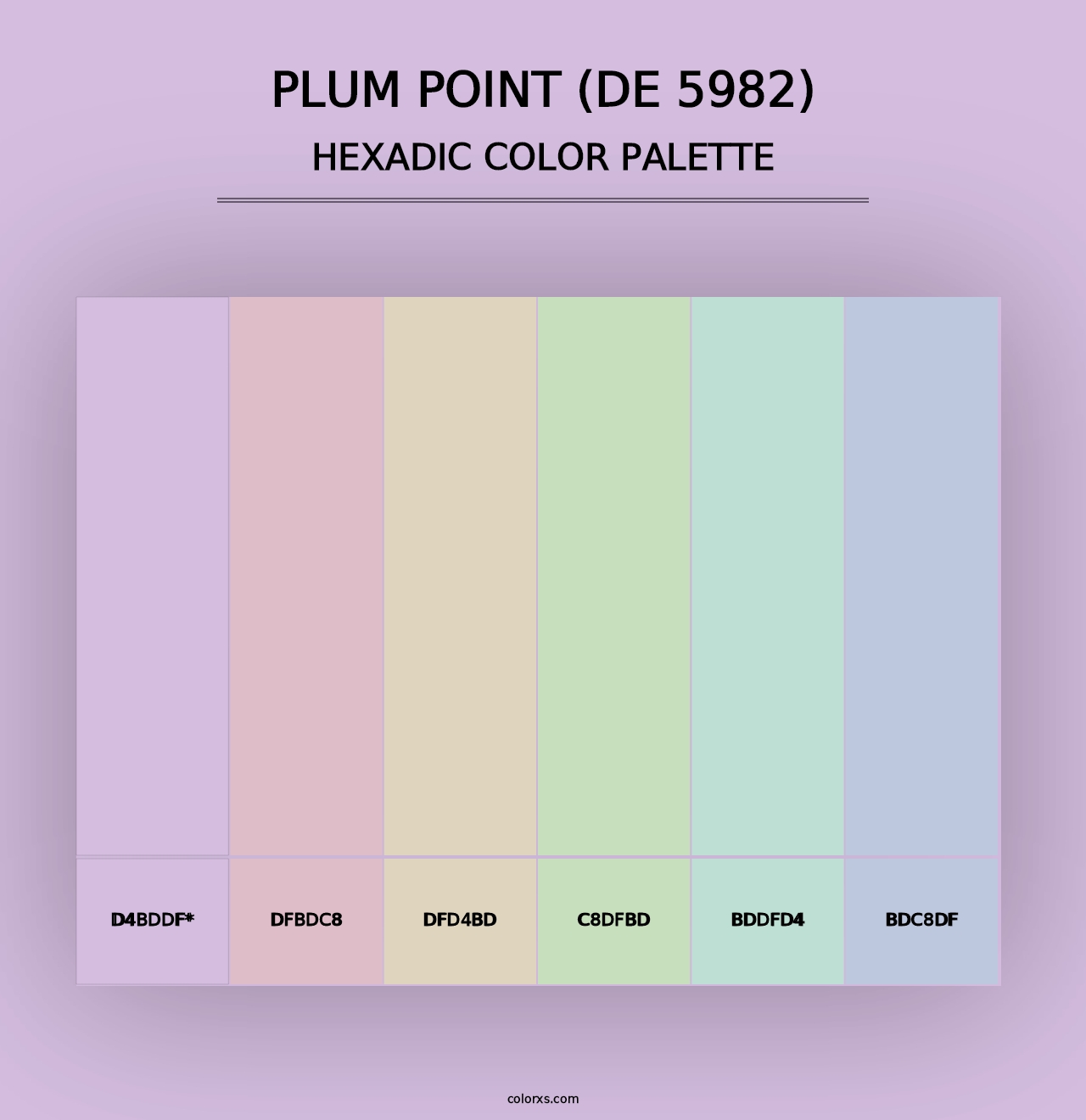 Plum Point (DE 5982) - Hexadic Color Palette