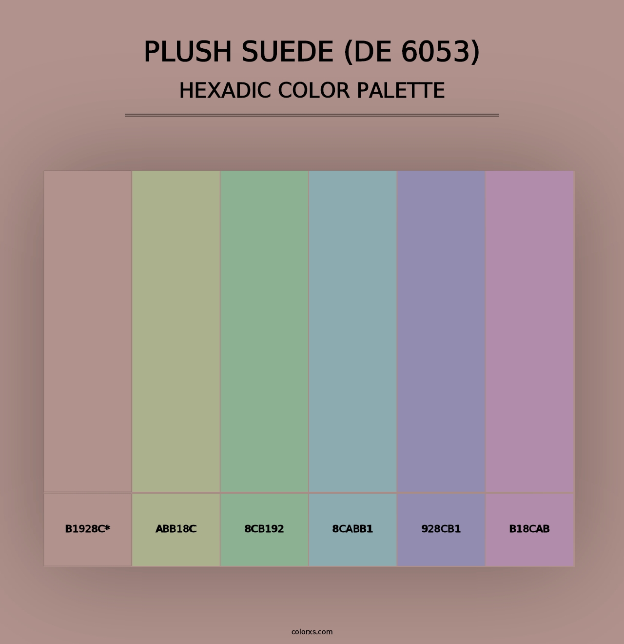 Plush Suede (DE 6053) - Hexadic Color Palette