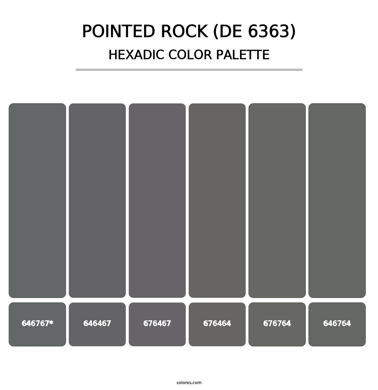 Pointed Rock (DE 6363) - Hexadic Color Palette