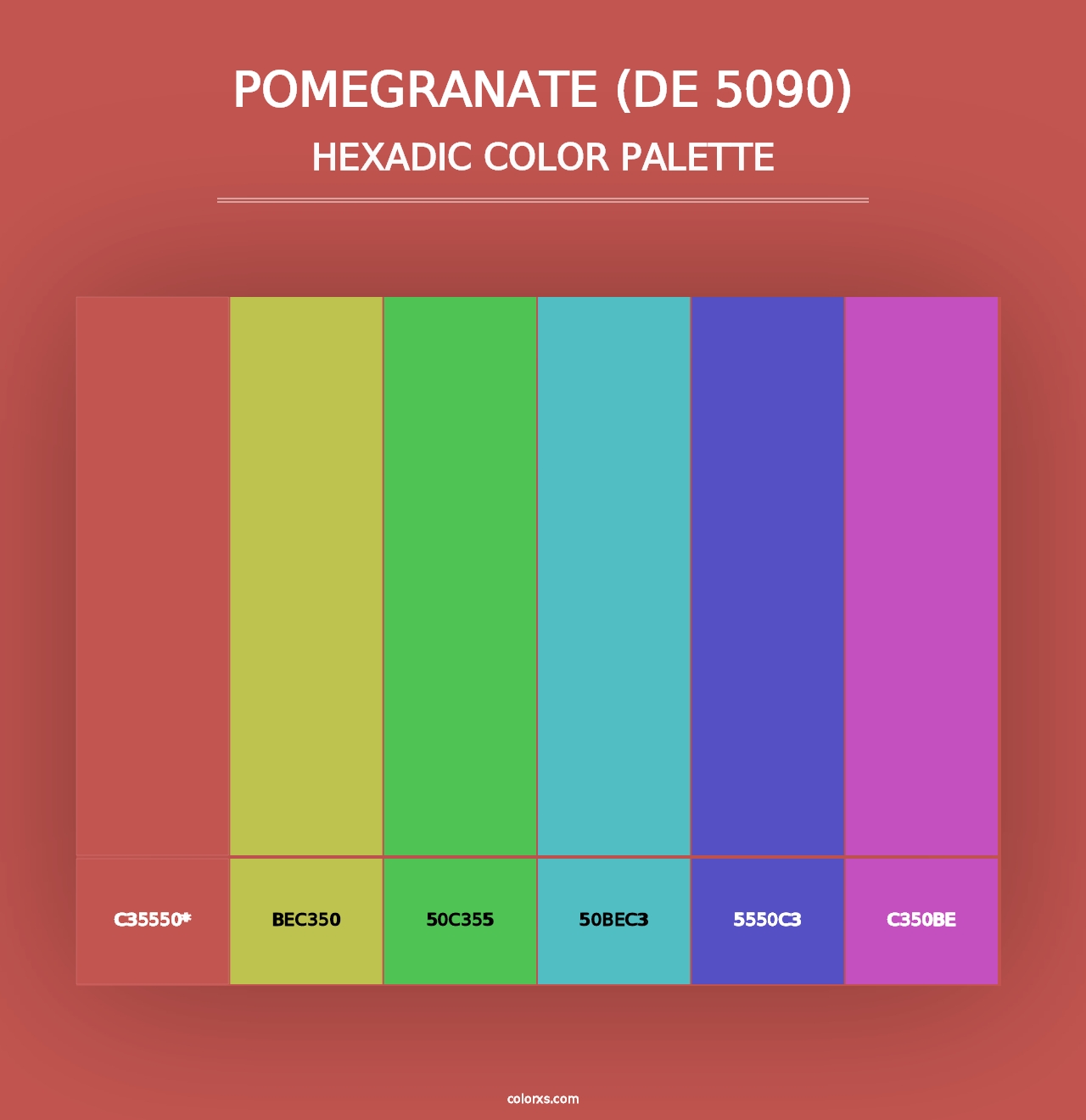 Pomegranate (DE 5090) - Hexadic Color Palette